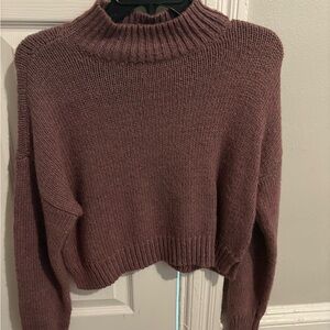 Aeropostale Purple Cowl Neck Sweater Chunky Knit